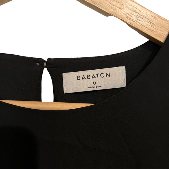 ARITZIA Babaton Black Hamptons Dress - Long Sleeve - Slit - Satin - Size 0 - NWT - Picture 8 of 15